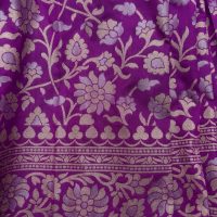 Pure Moonga silk Unique | Purple Saree - Image 2